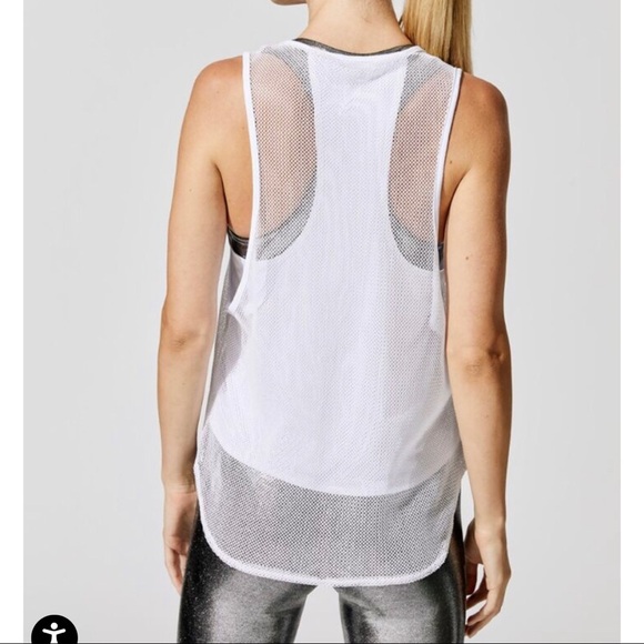 $78 Heroine Sport Layered Tank White in Small Carbon38 - Picture 6 of 10
